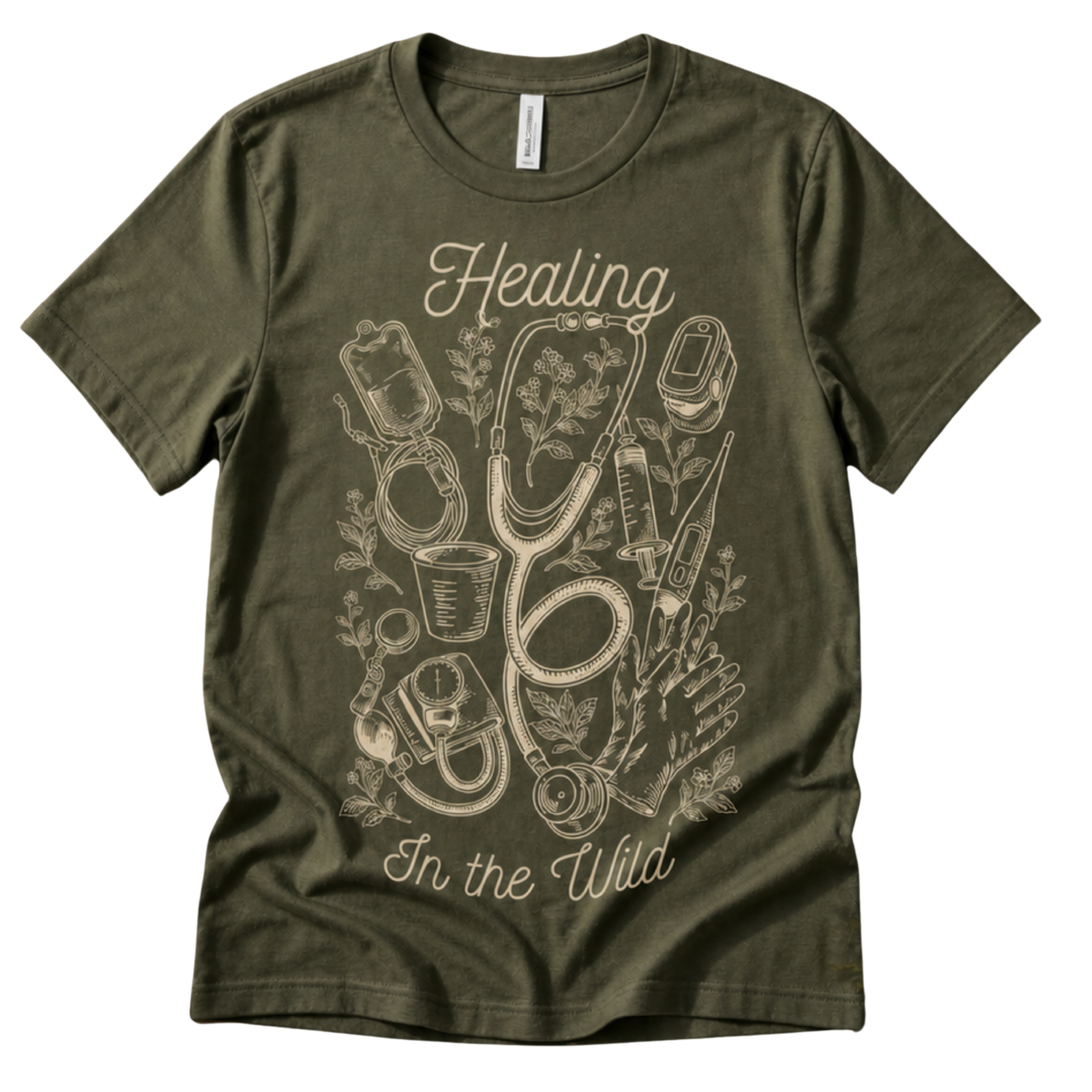 "Healing in the Wild" Botanical Nurse Tee