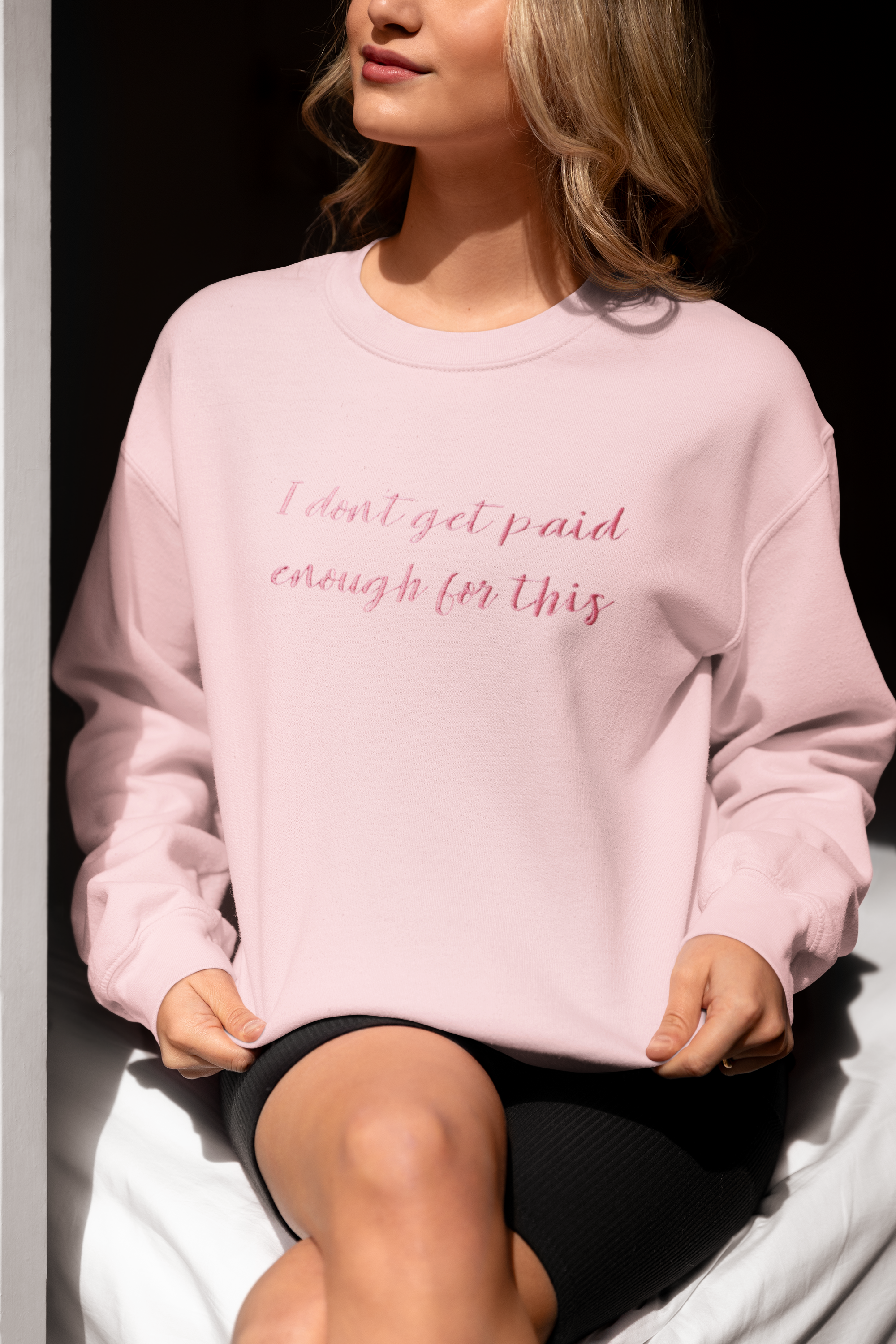 Not Paid Enough Embroidered Nurse Crewneck Sweatshirt| On Duty Off Filter Collection