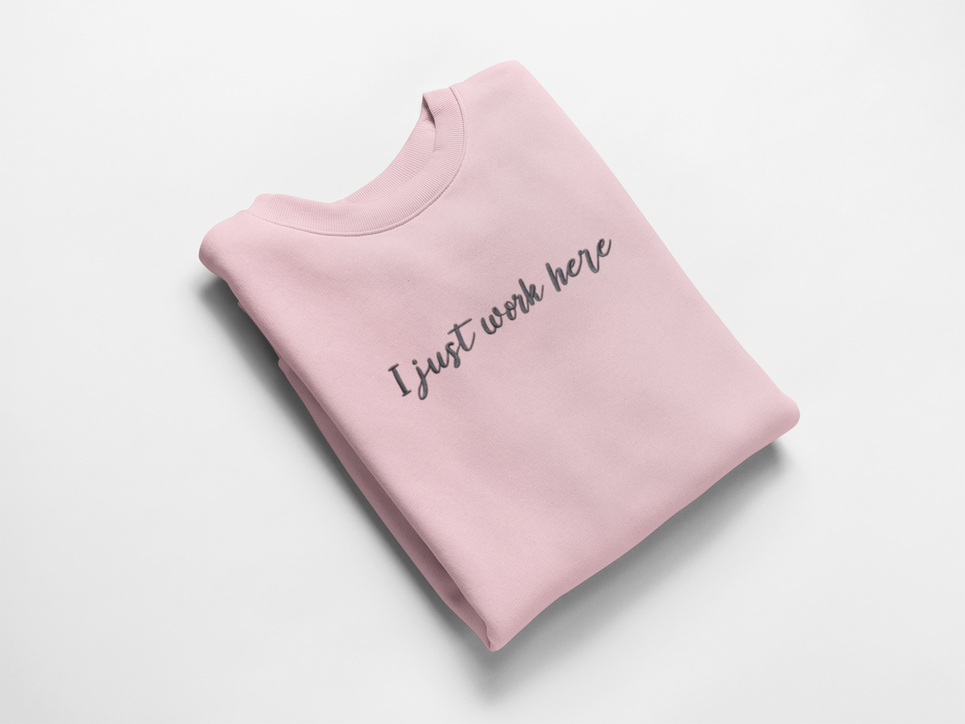 I Just Work Here Embroidered Nurse Crewneck Sweatshirt| On Duty Off Filter Collection