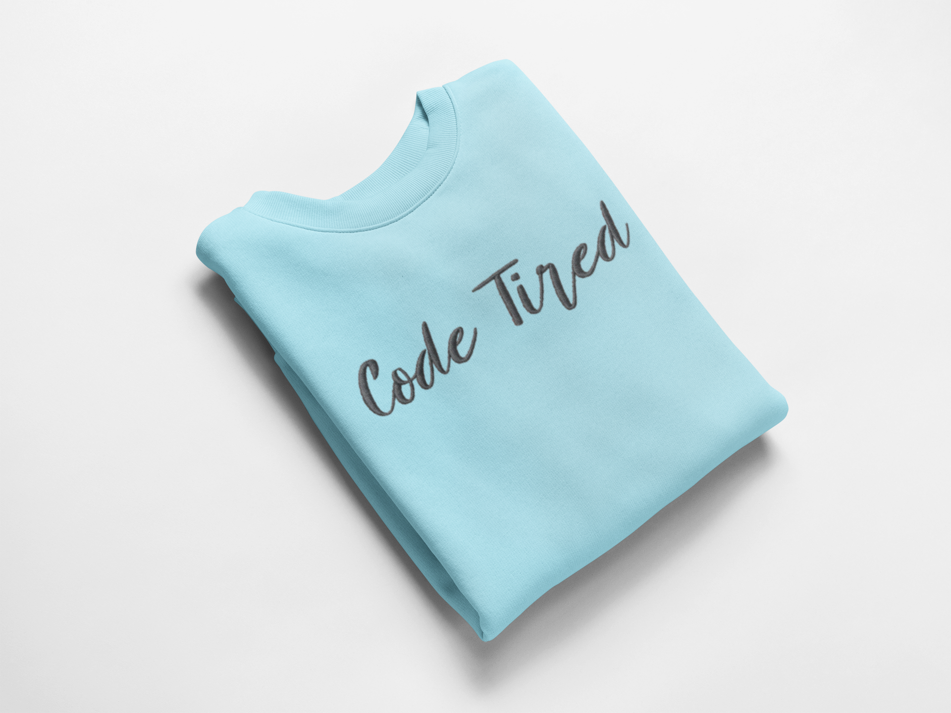 Code Tired Embroidered Nurse Crewneck Sweatshirt| On Duty Off Filter Collection