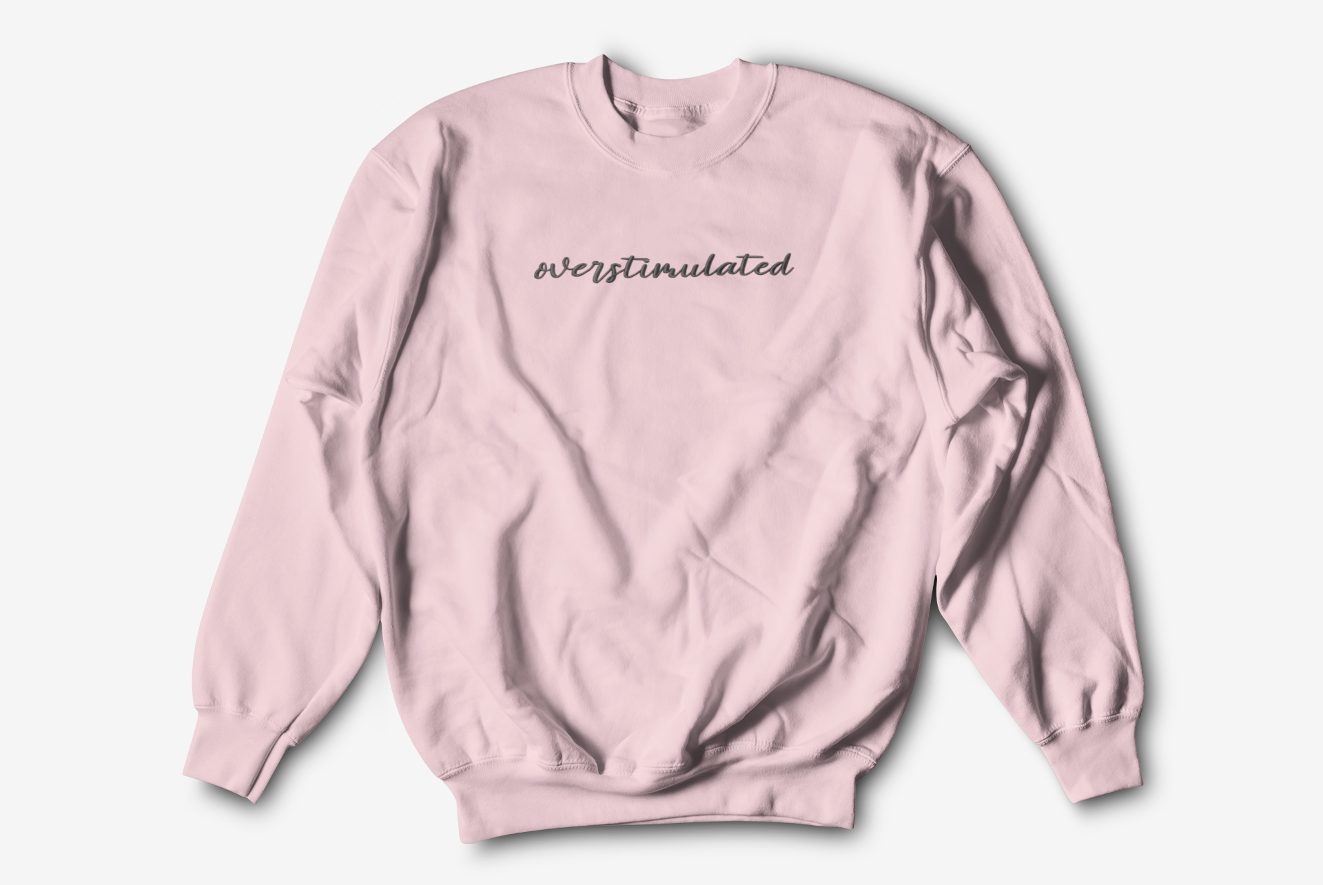Overstimulated Embroidered Nurse Crewneck Sweatshirt| On Duty Off Filter Collection